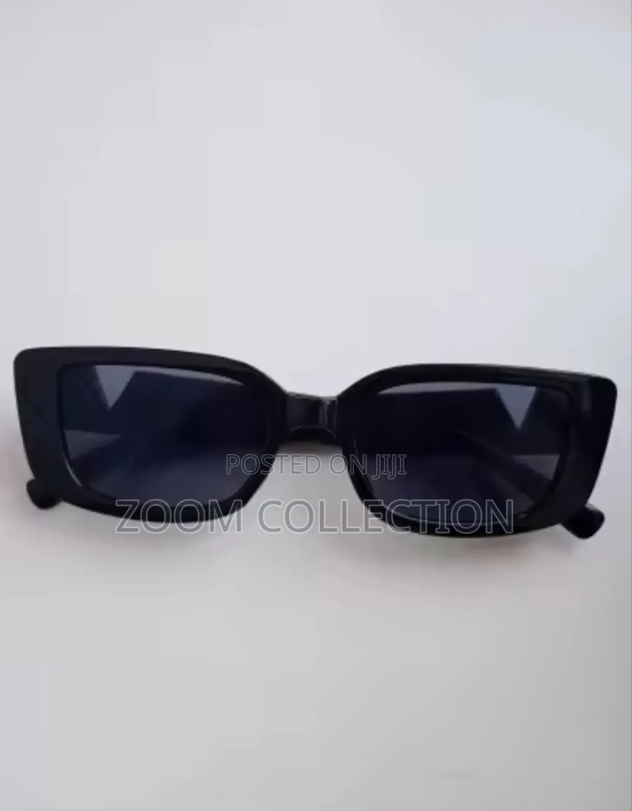 Retro Rectangle Black Sunglass