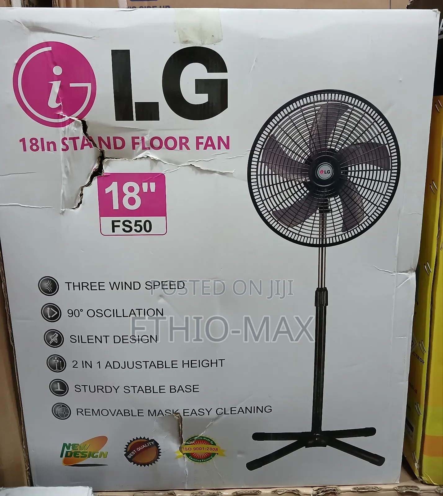 Lg Standing Fan 18” Ventilator –Original | Strong Airflow | Durable