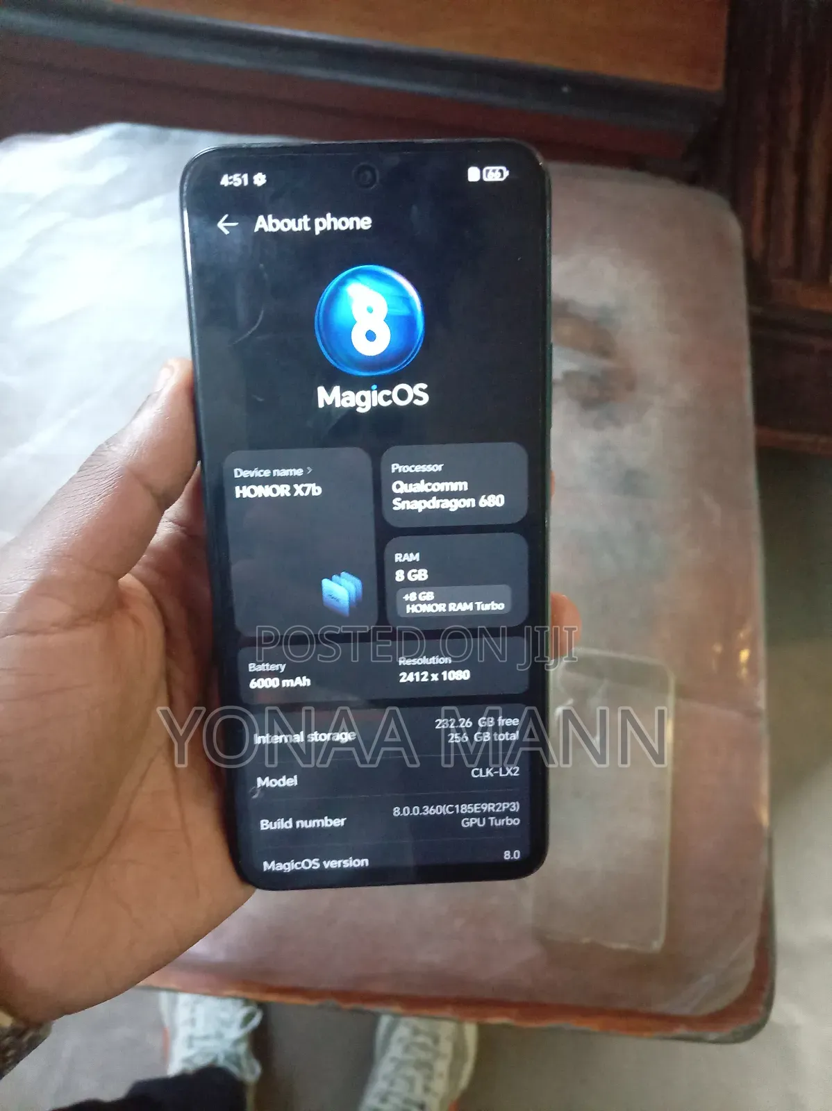 New Honor X7b 5G 256 GB Black