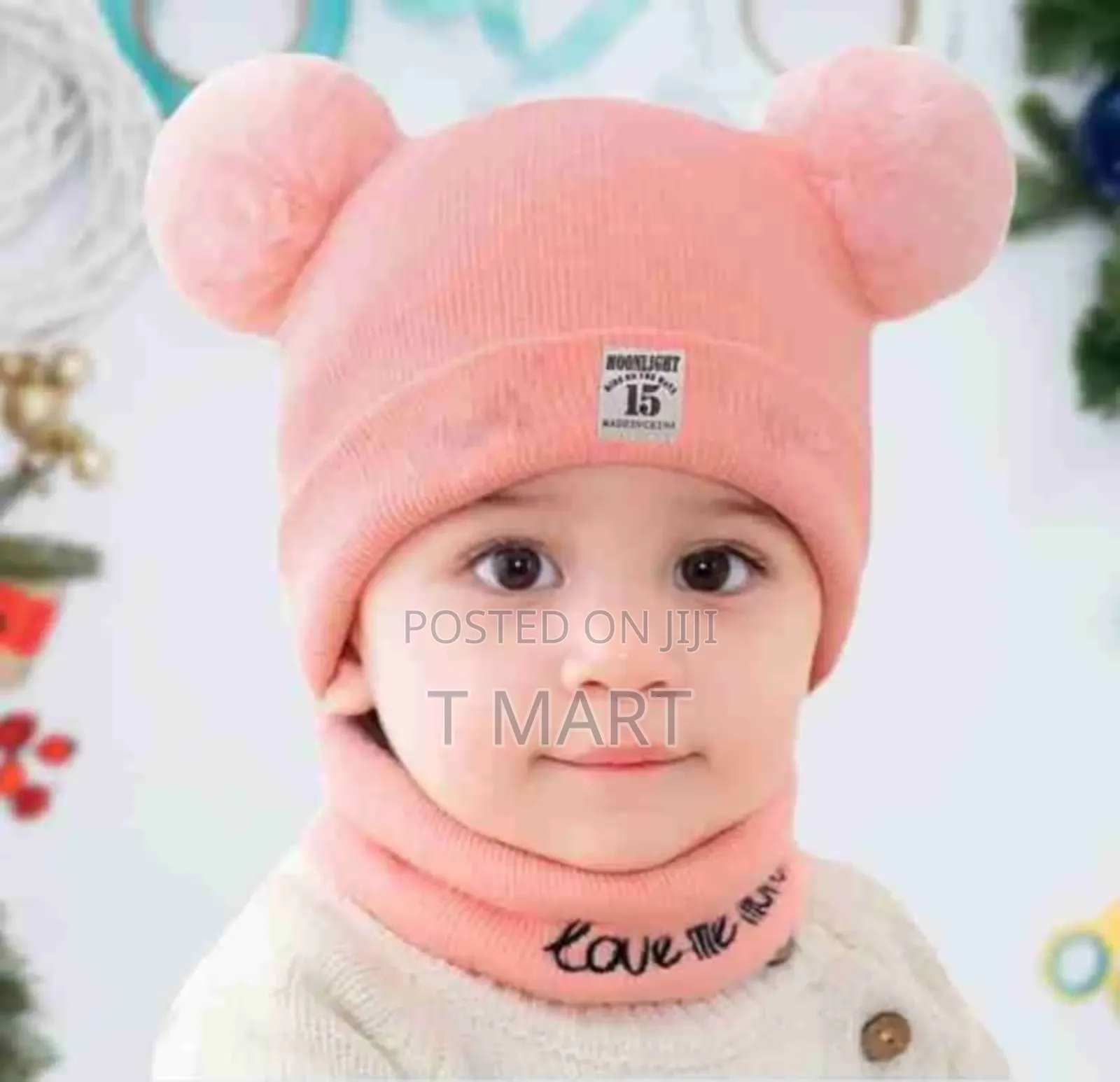 Toddler Knitted Hat Beanie Cap Scarf Set