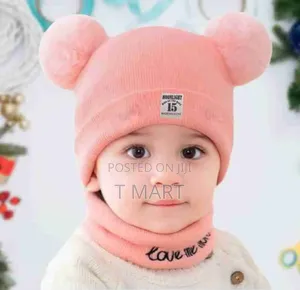 Toddler Knitted Hat Beanie Cap Scarf Set