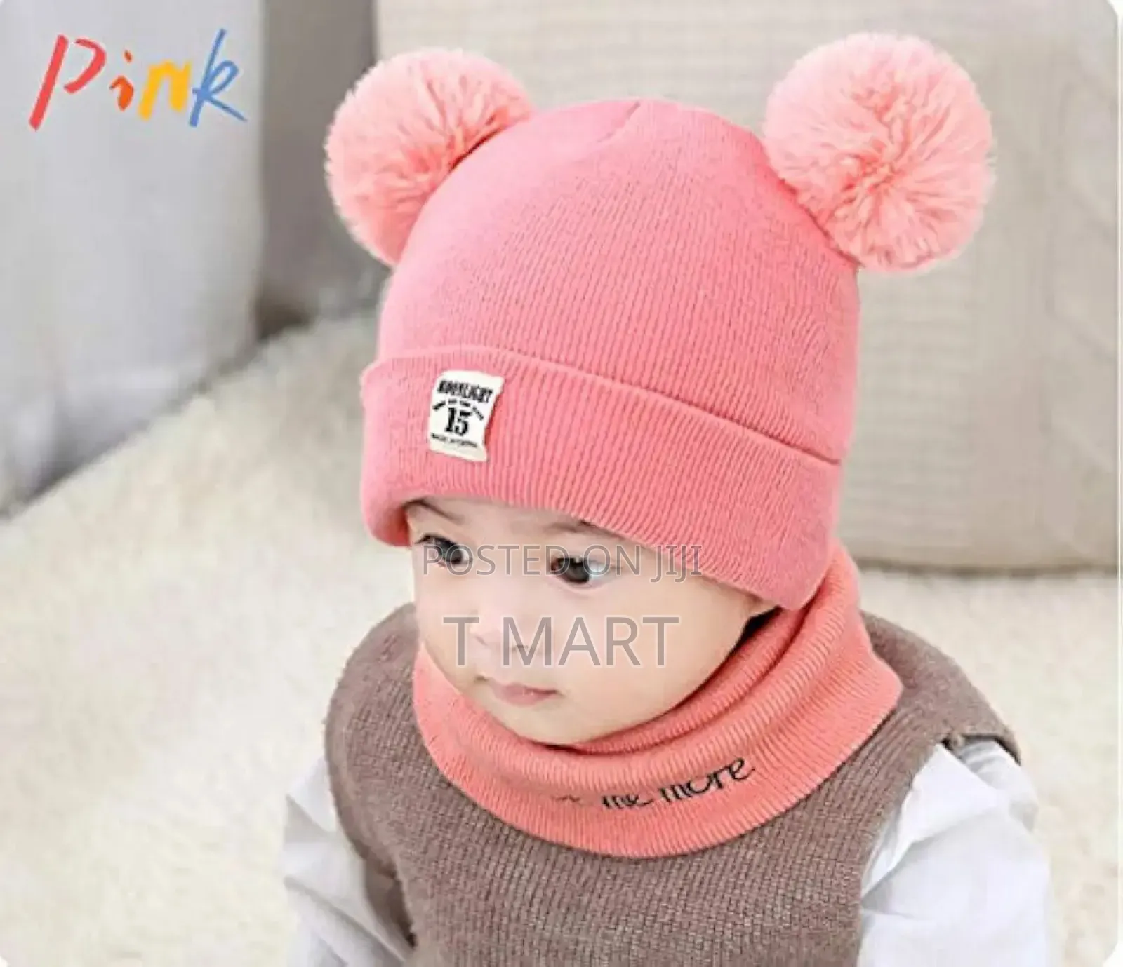 Toddler Knitted Hat Beanie Cap Scarf Set