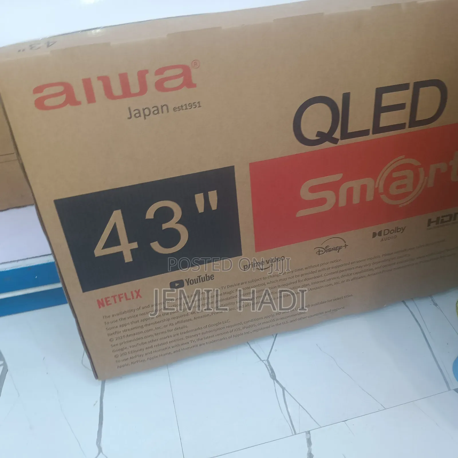 Aiwa Smart Qled Tv 43 Inch Andraid Framless Tv 2025 Model
