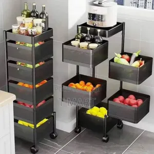 5 Layer Moveable Kitchen Storage Rack