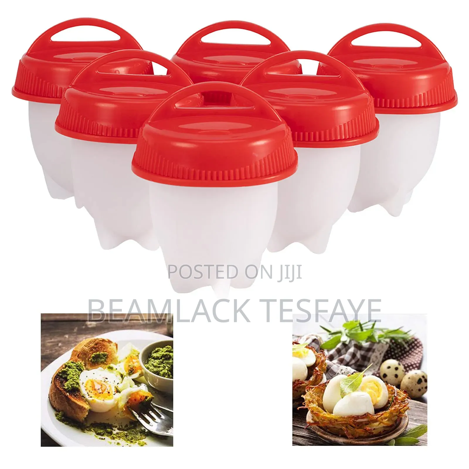 6 Pc Silicon Egg Boiler