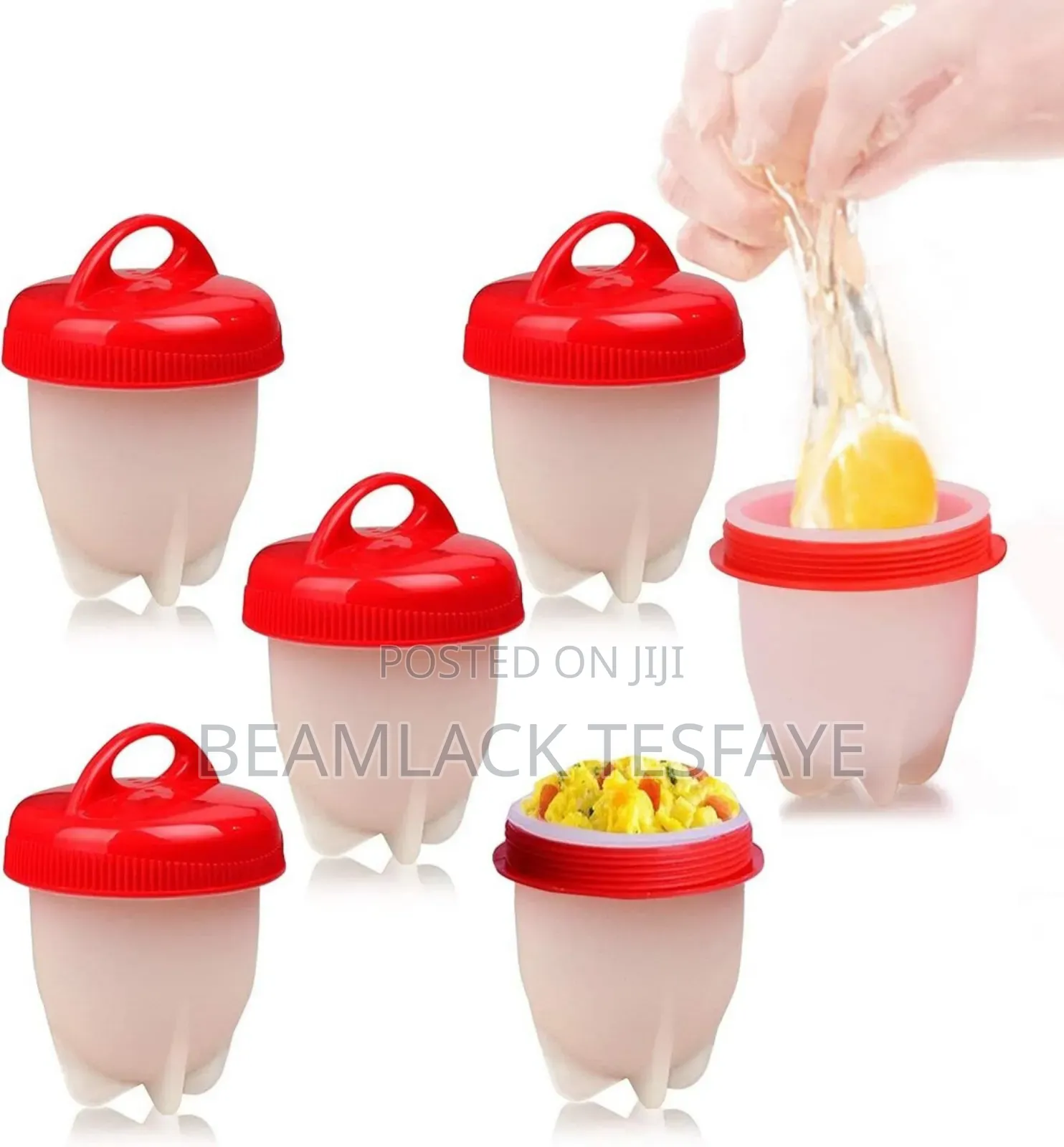 6 Pc Silicon Egg Boiler