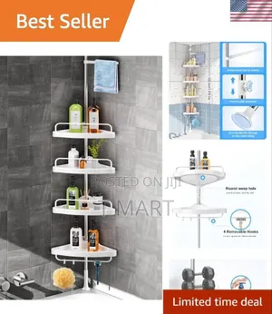 4-tier Corner Shower Caddy Tension Pole