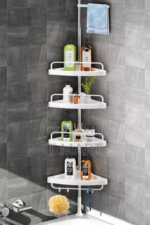 4-tier Corner Shower Caddy Tension Pole