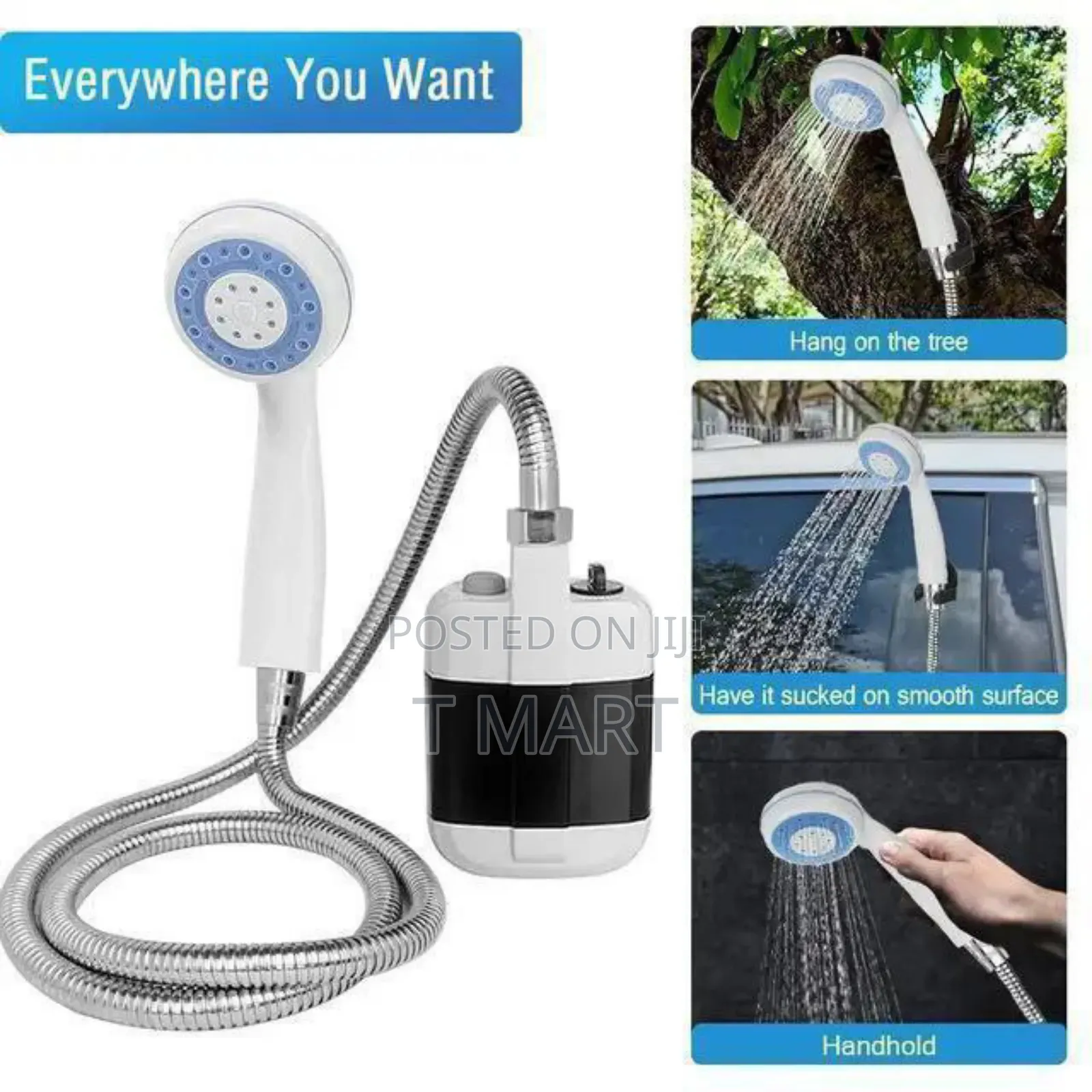 Portable Outdoor Shower Pump በቻርጅ የሚሰራ ተንቀሳቃሽ ሻወር ፓምፕ