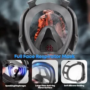 Full Face Gas Mask: 1pack Gas Masks Survival Nuclear And Chemical