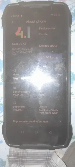 New Blackview BV7200 128 GB Black