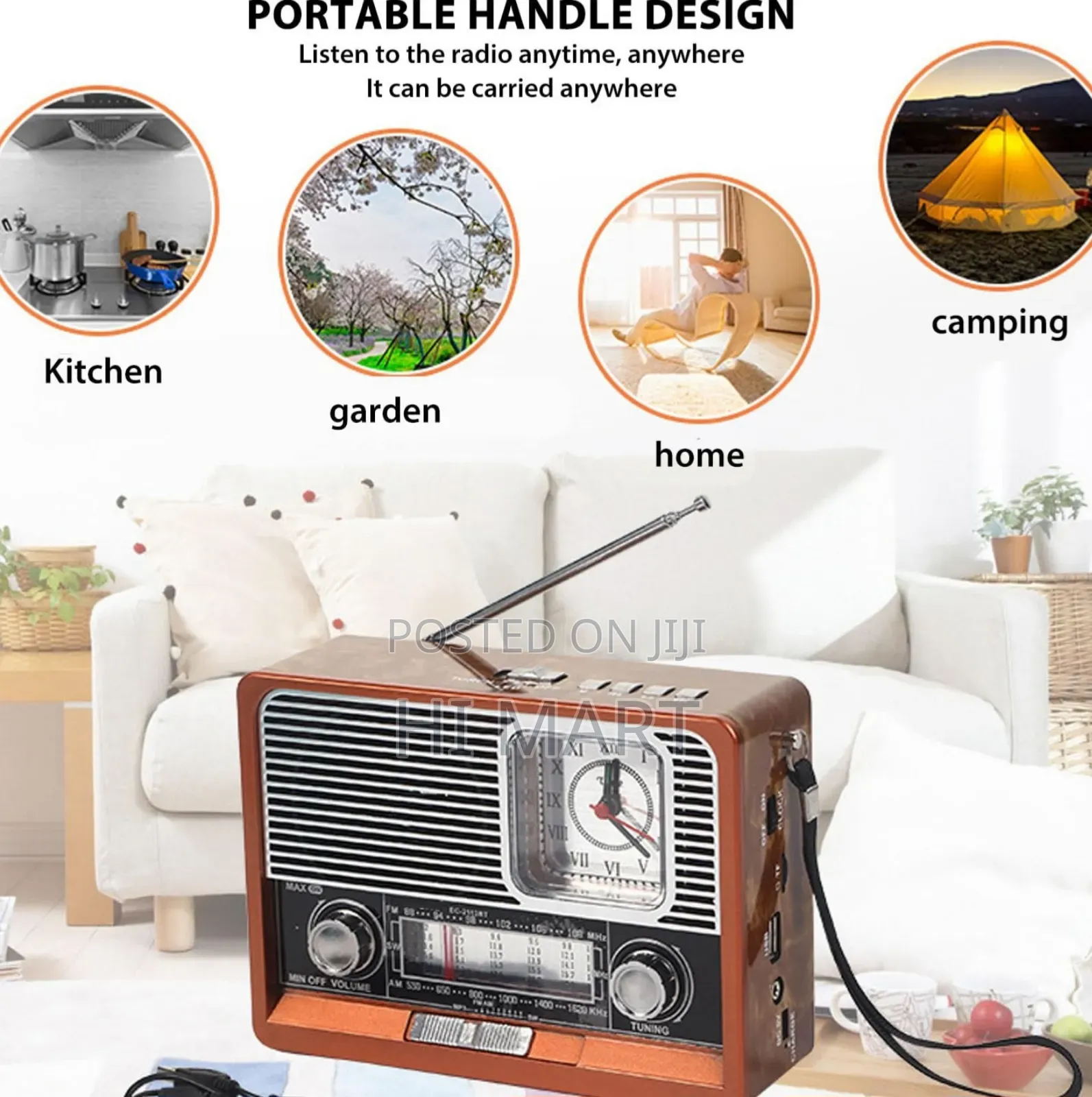 3in1 Portable Radio With Speaker and Light