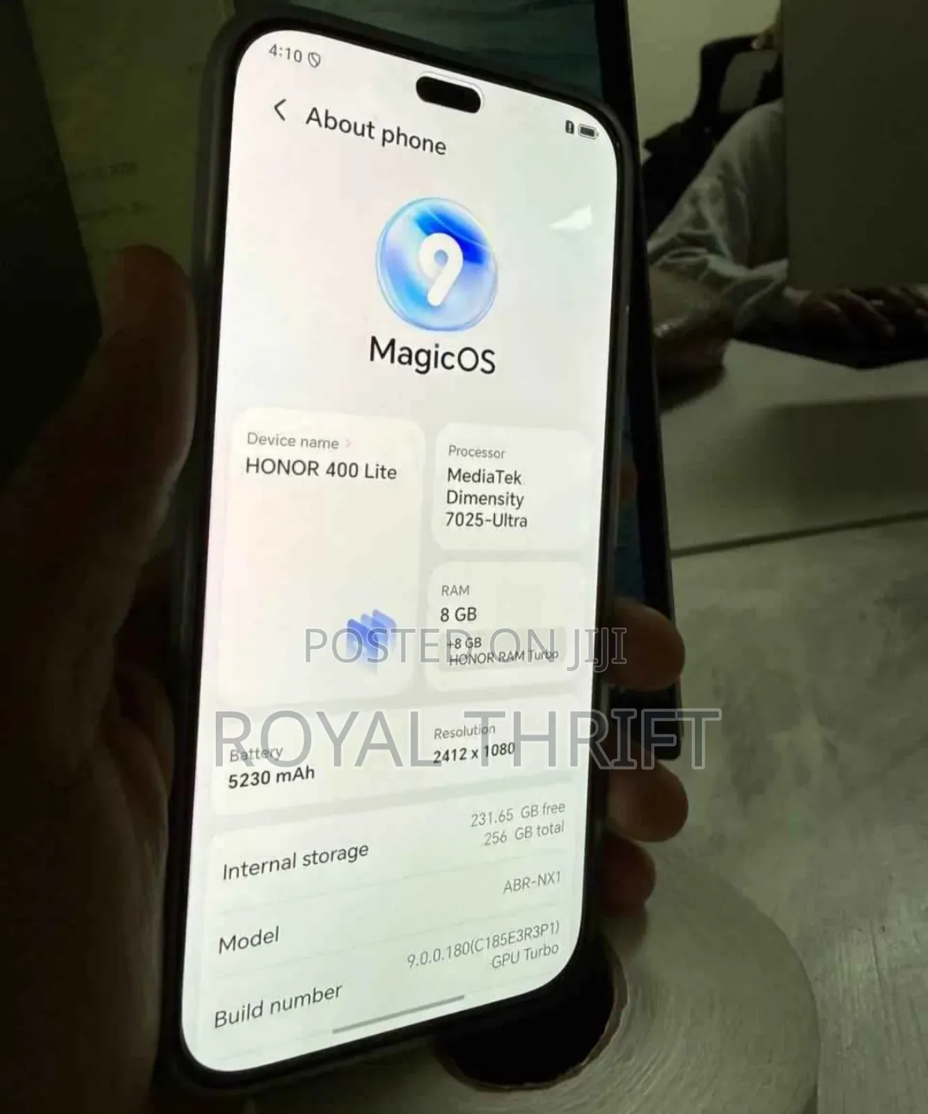 New Honor 400 Lite 256 GB Gray