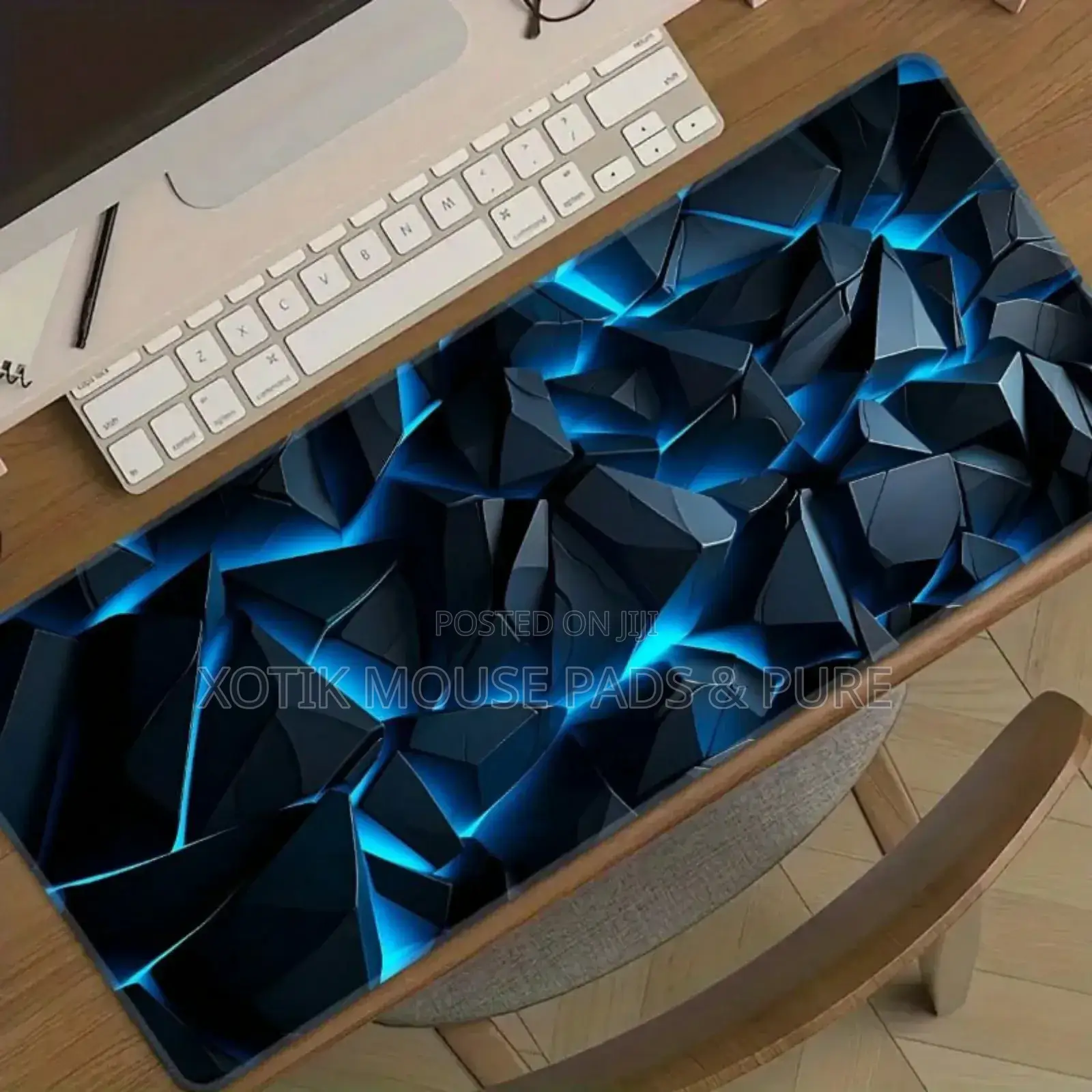 3d Lined Iceberg Rock Themed Mouse Pad for Gamers Office - Desk Mat