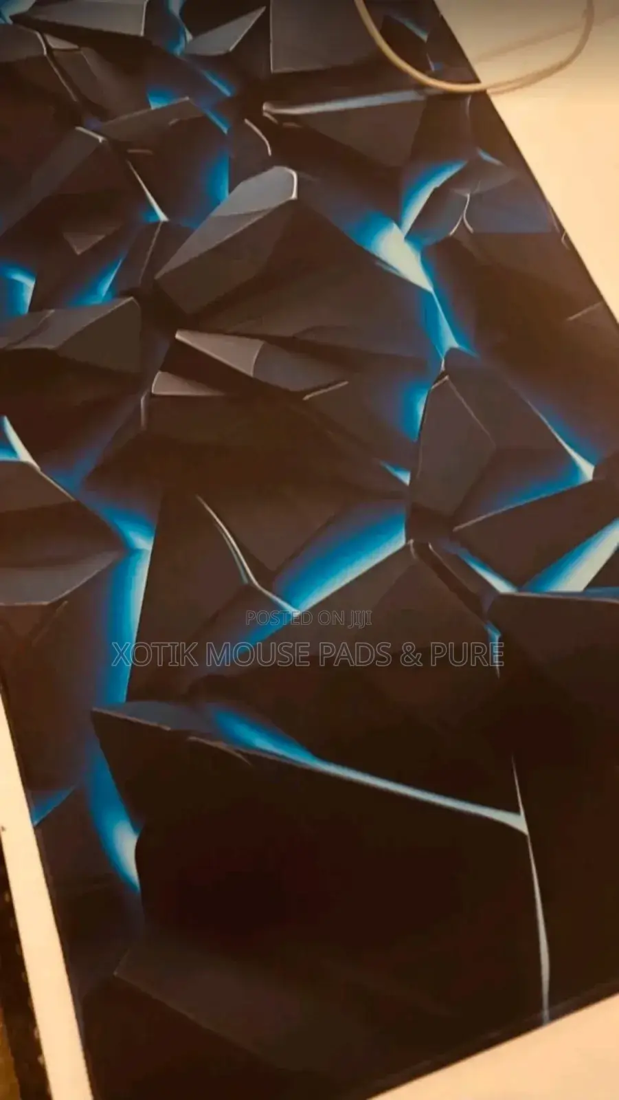 3d Lined Iceberg Rock Themed Mouse Pad for Gamers Office - Desk Mat