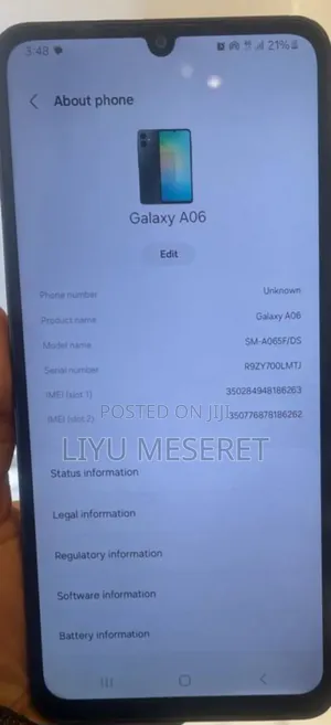 Samsung Galaxy A06 64 GB Black