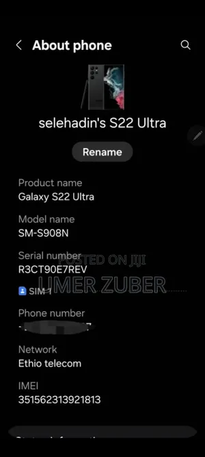 Samsung Galaxy S22 Ultra 256 GB Black