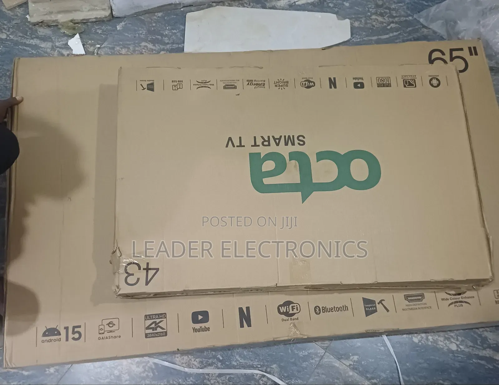 Octa 65'' Smart Android Tv – Big Screen Brilliance With Double Glass