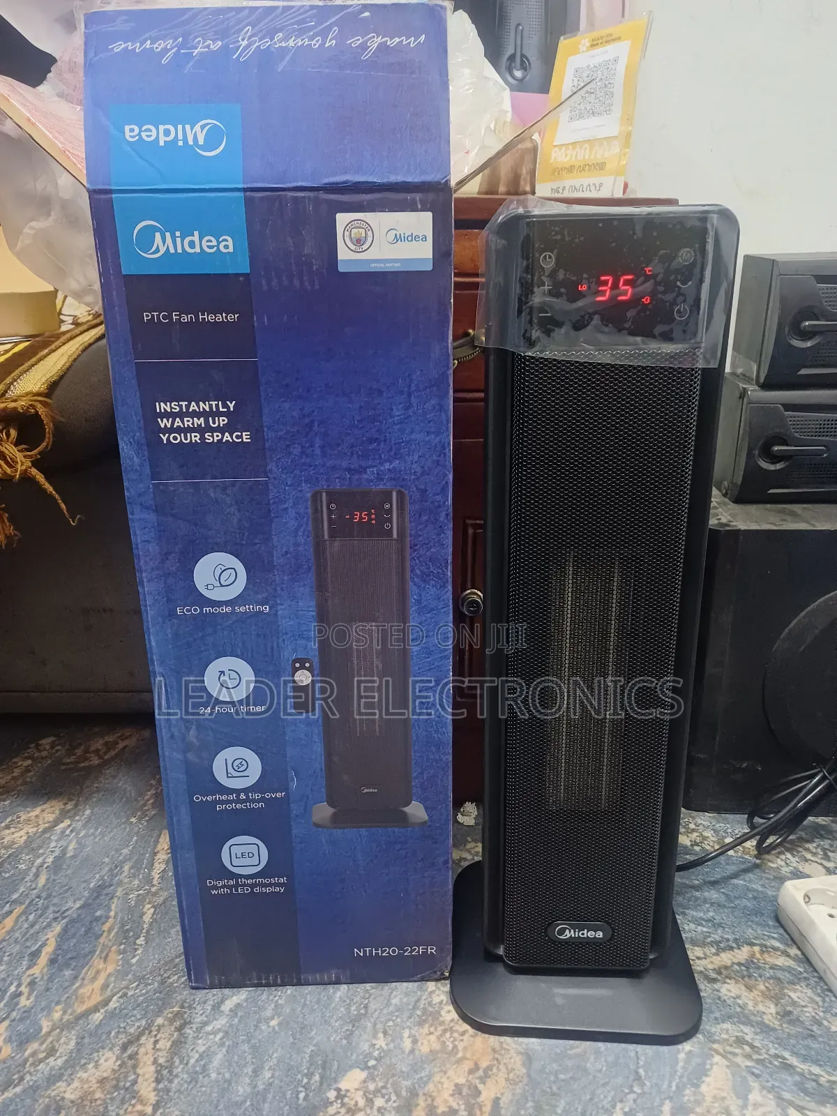Midea PTC Fan Heater – Fast Warmth, Safe Energy Efficient!