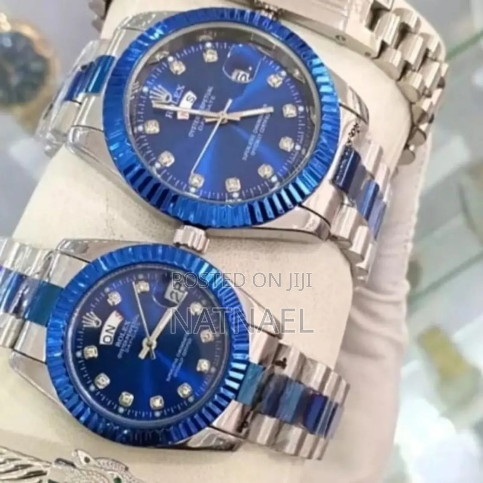 Rolex-Style Couple's Two-Tone Day-Date Watches