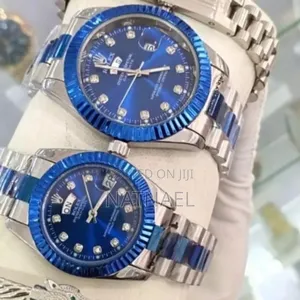 Rolex-Style Couple's Two-Tone Day-Date Watches