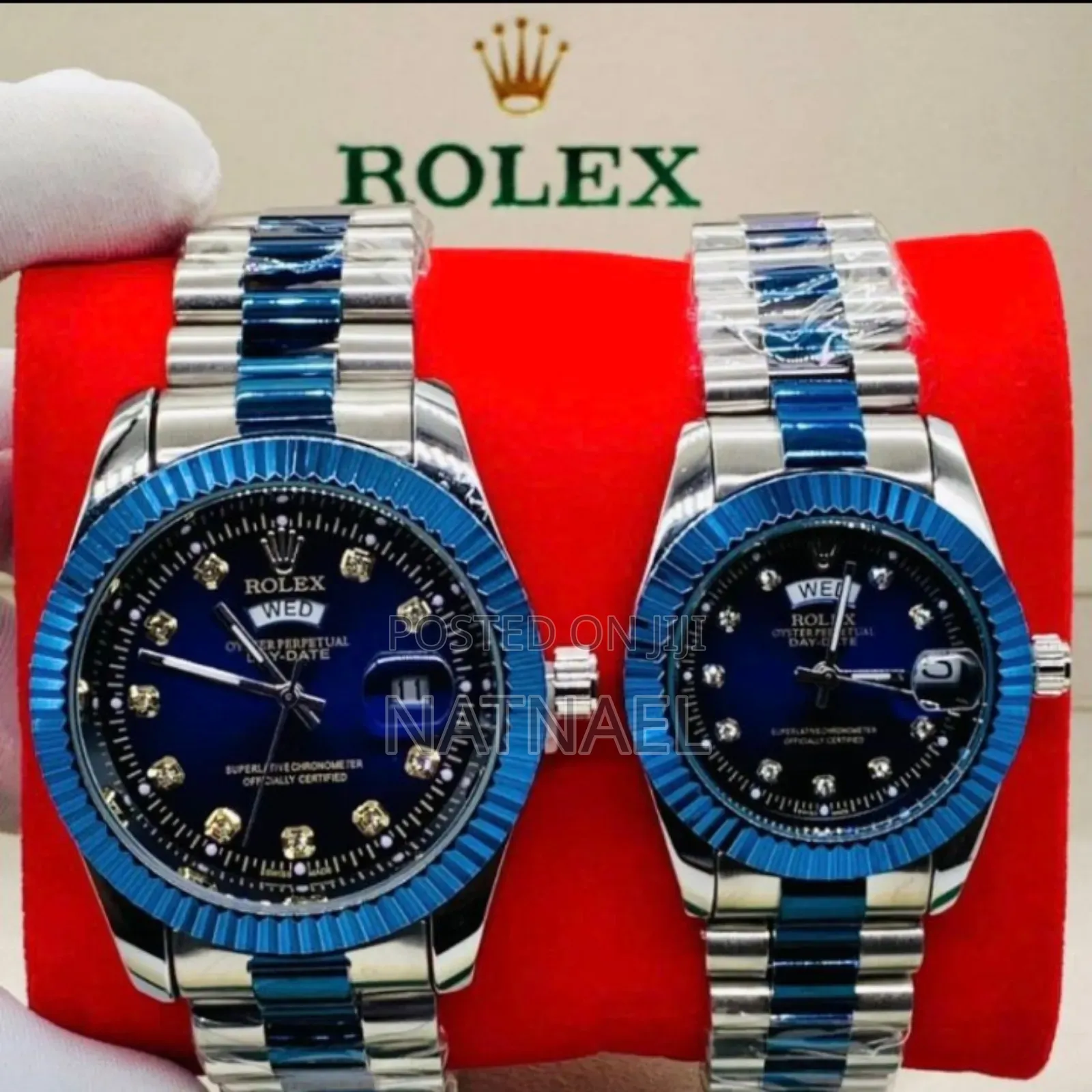 Rolex-Style Couple's Two-Tone Day-Date Watches