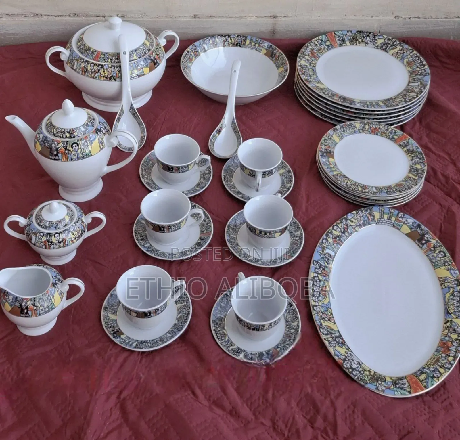 35 Pc Ethiopian Traditional Dinner Set