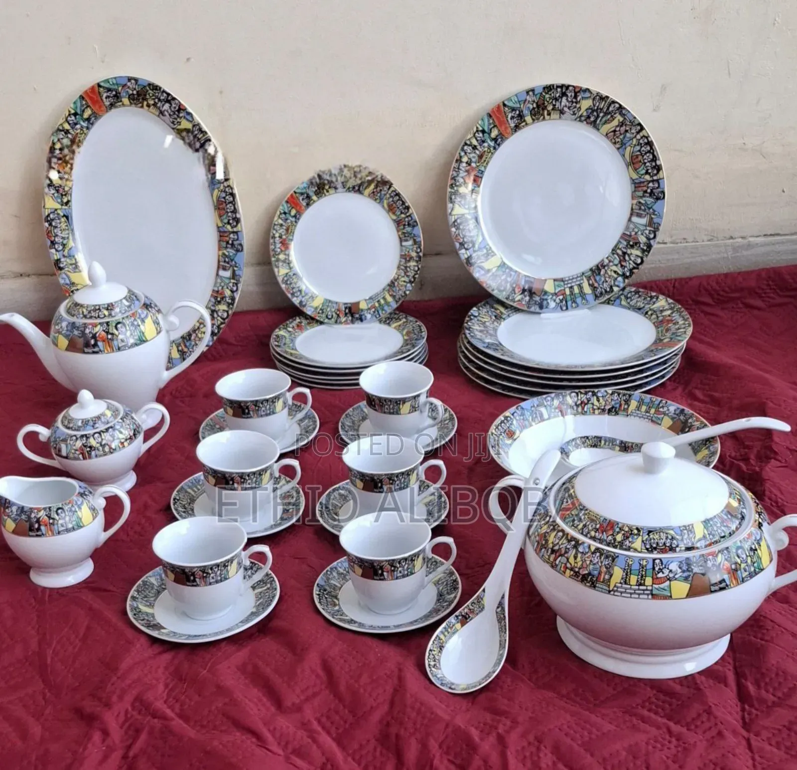 35 Pc Ethiopian Traditional Dinner Set