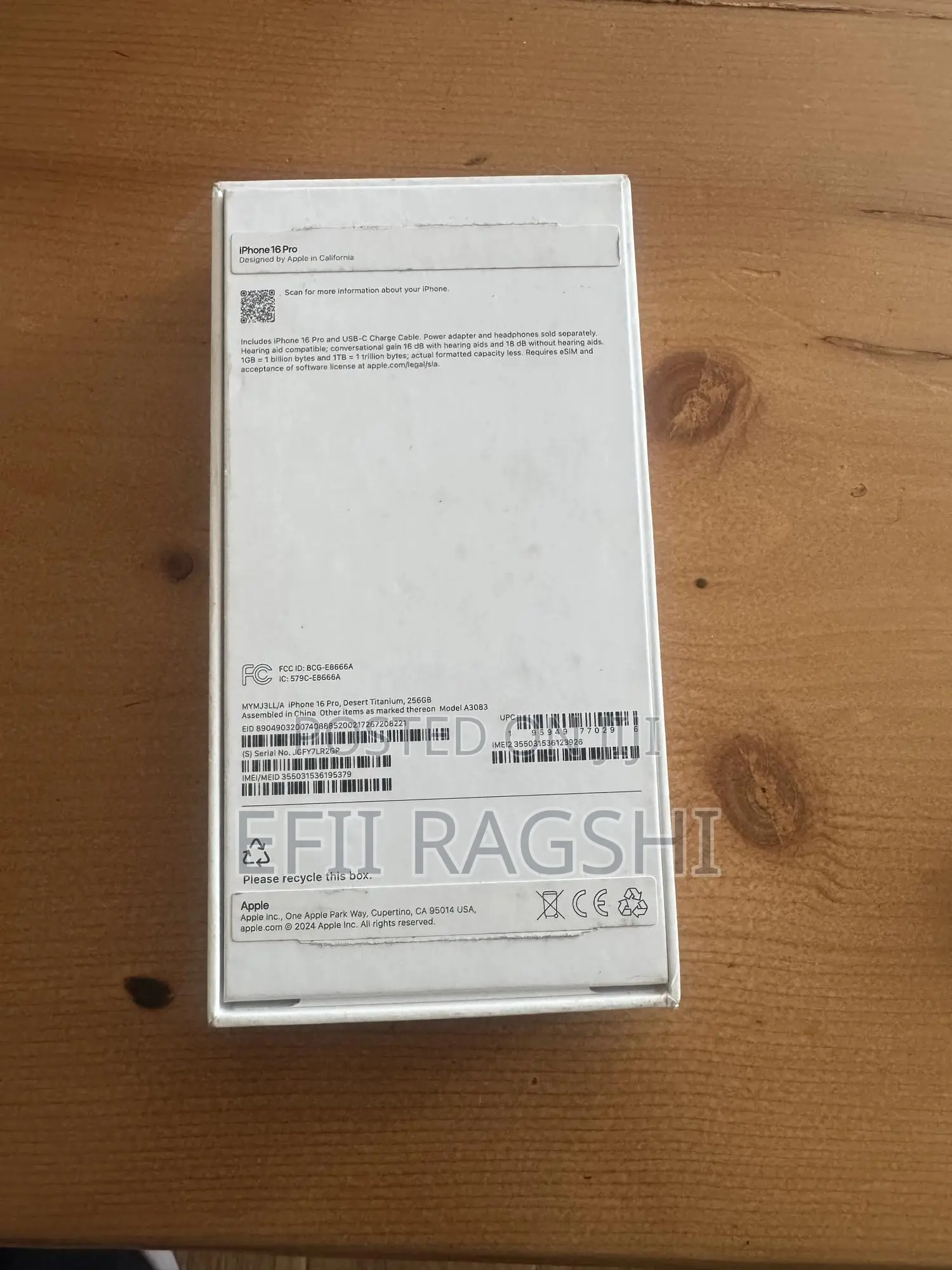 New Apple iPhone 16 Pro 256 GB