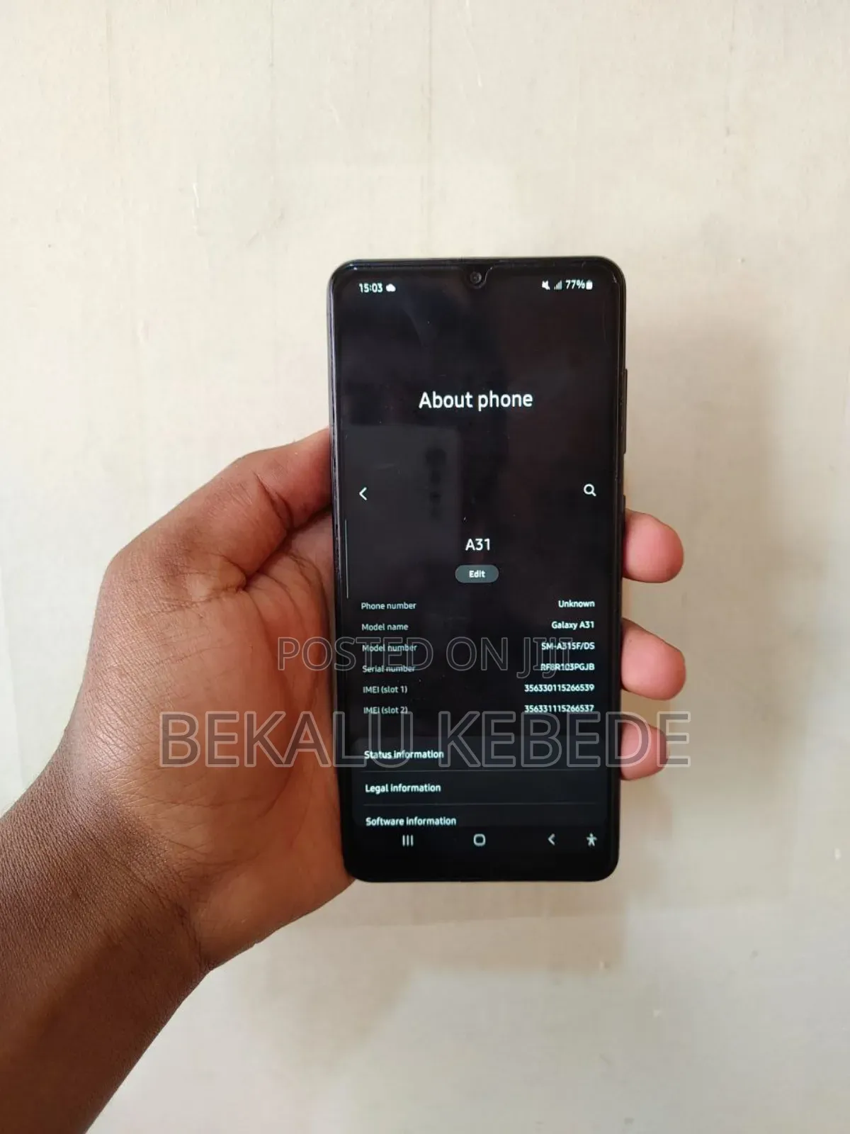 Samsung Galaxy A31 128 GB Red