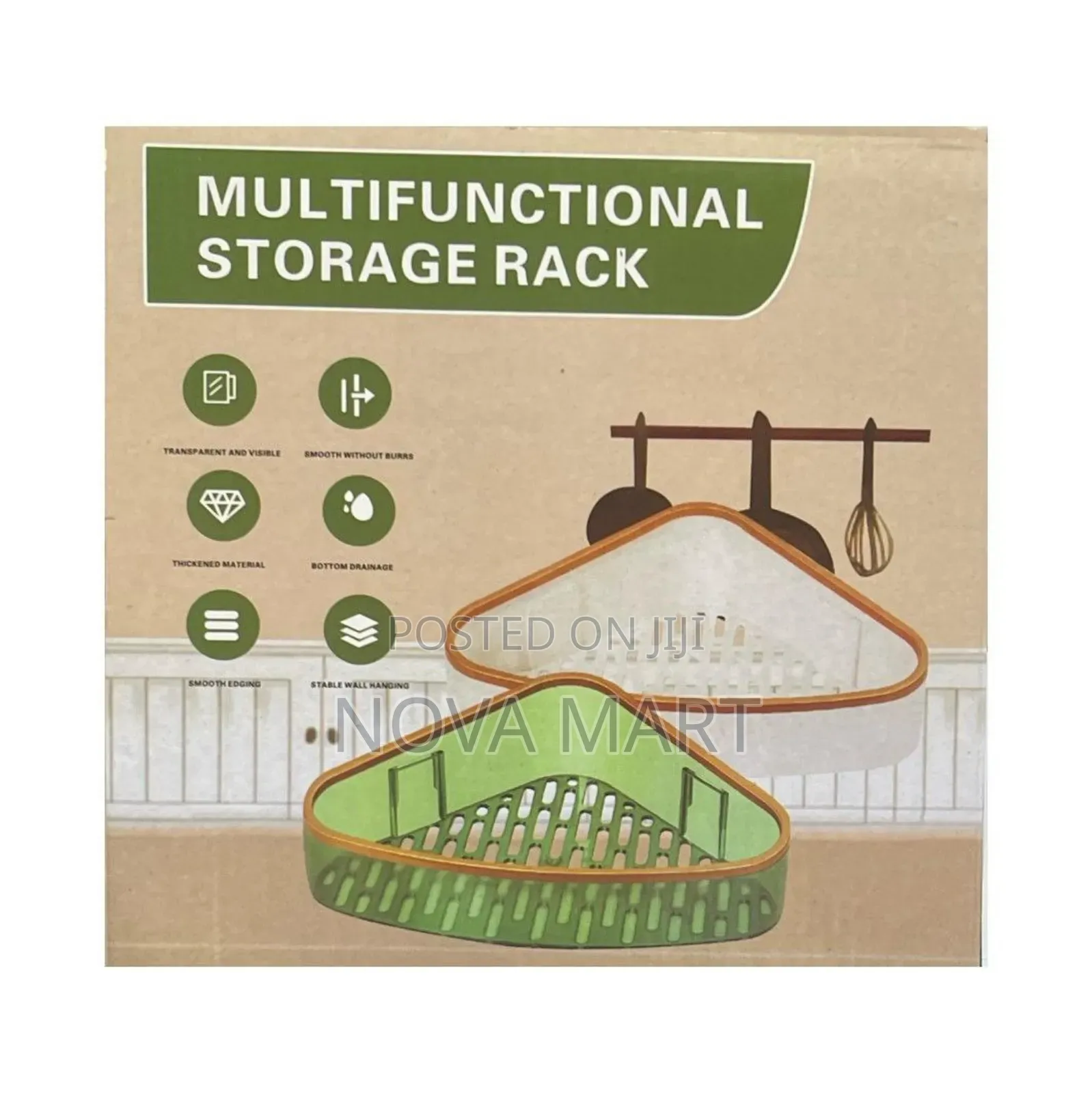 Single Adhesive Corner Storage Rack