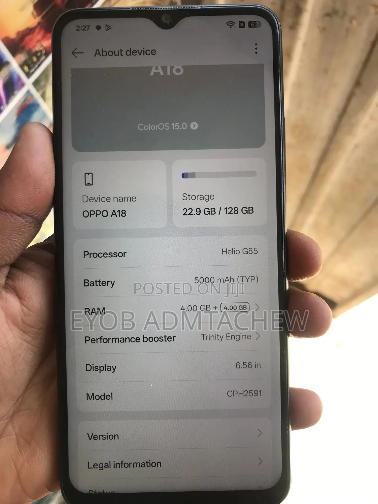 Oppo A18 128 GB Black