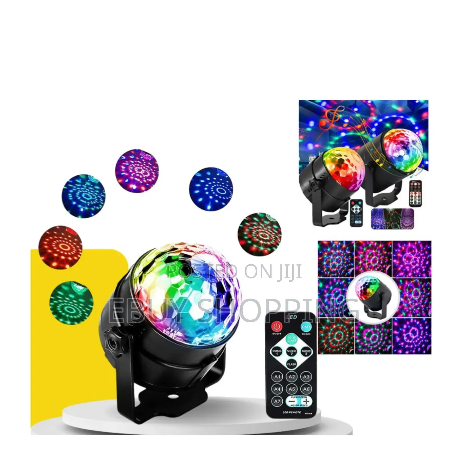 Multi-Color Led Ball Light: Includes Remote Power Adapter