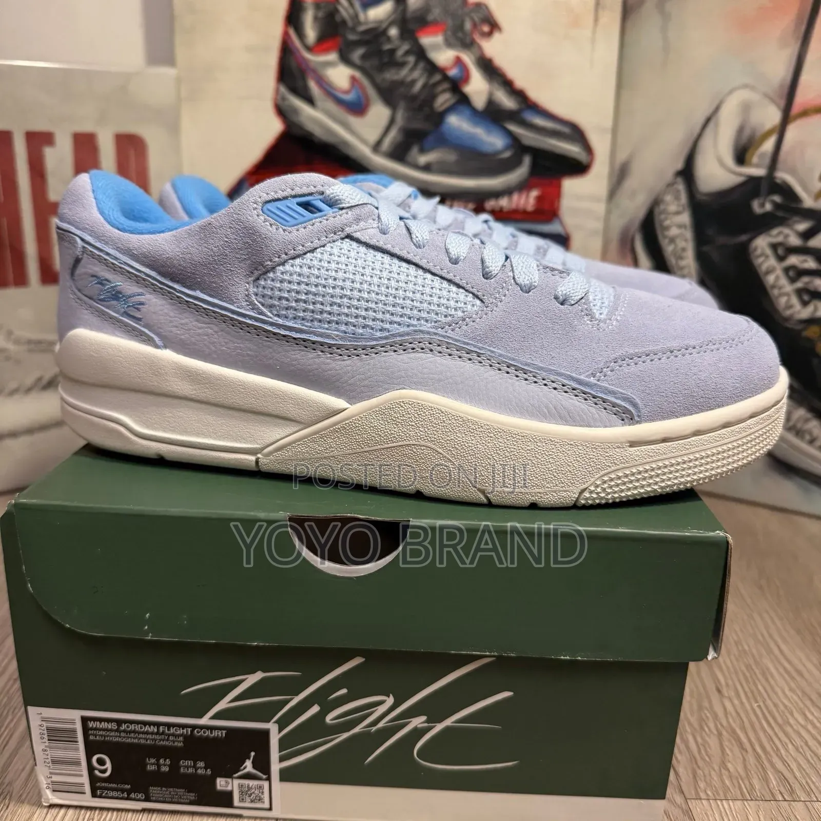 Air Jordan Flight Court Blue Sail Fashion.Shoes