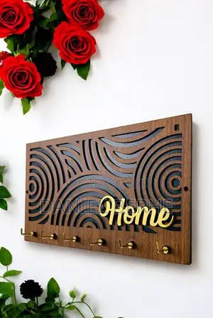 Wooden Wall-Mounted Key Coat Rack