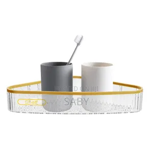 2pcs Adhesive Corner Storage Rack