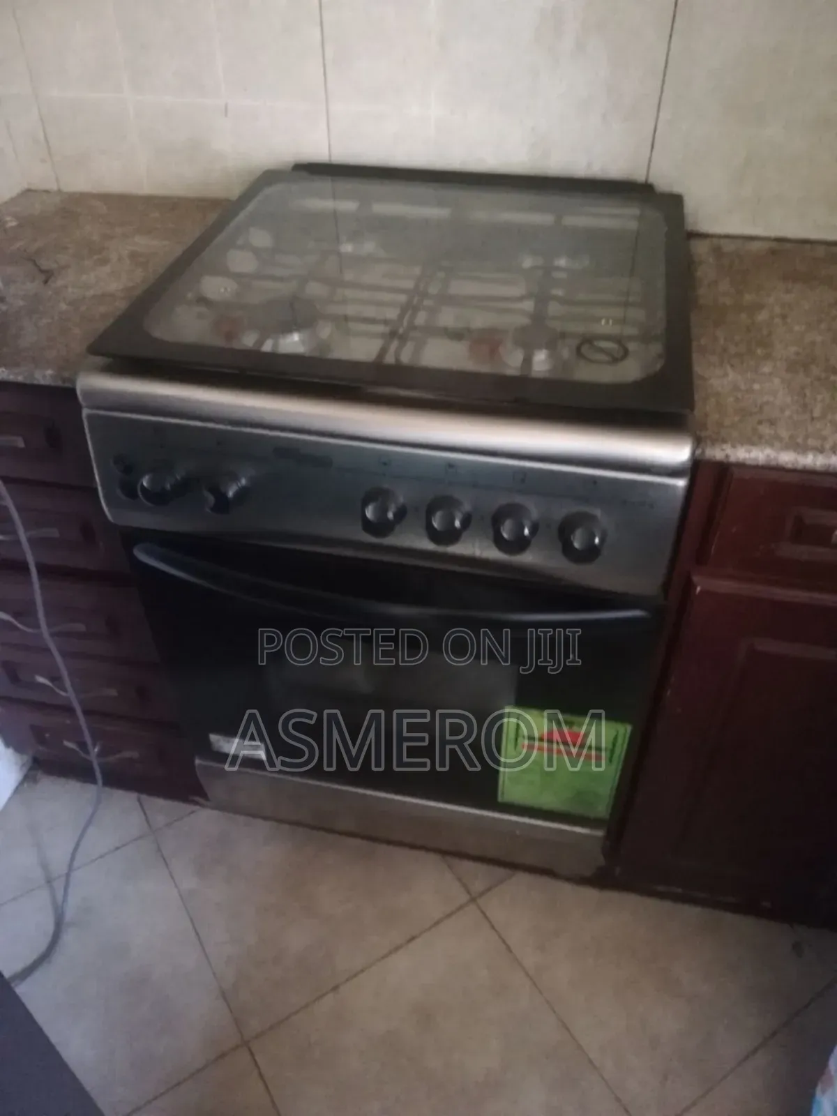 This Is a Freestanding Gas Cooker With a Stainless Steel Finish