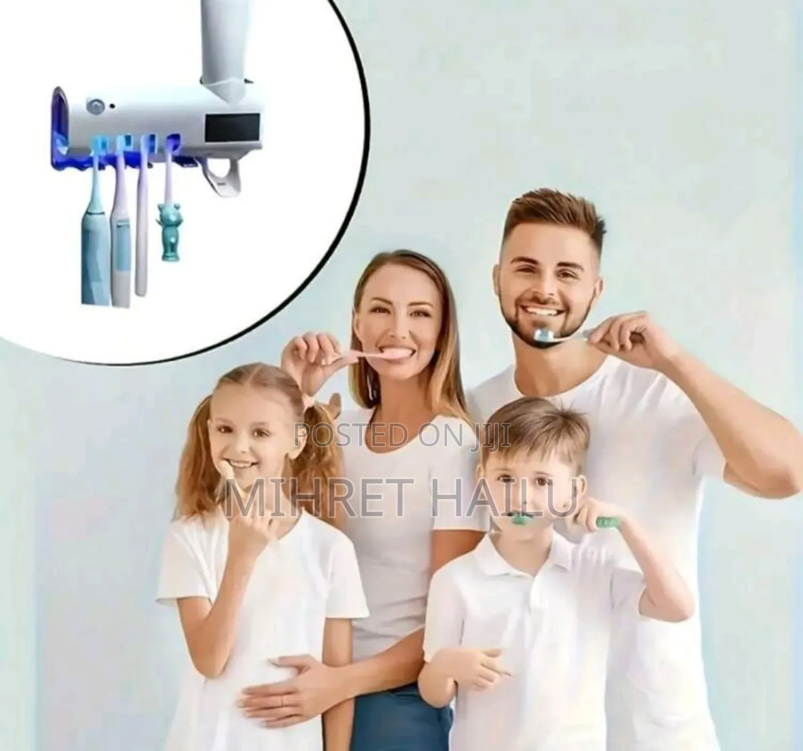 Raf Uv Toothbrush Sterilizer, Wall-Mounted 4-Slot Toothbrush Intelli