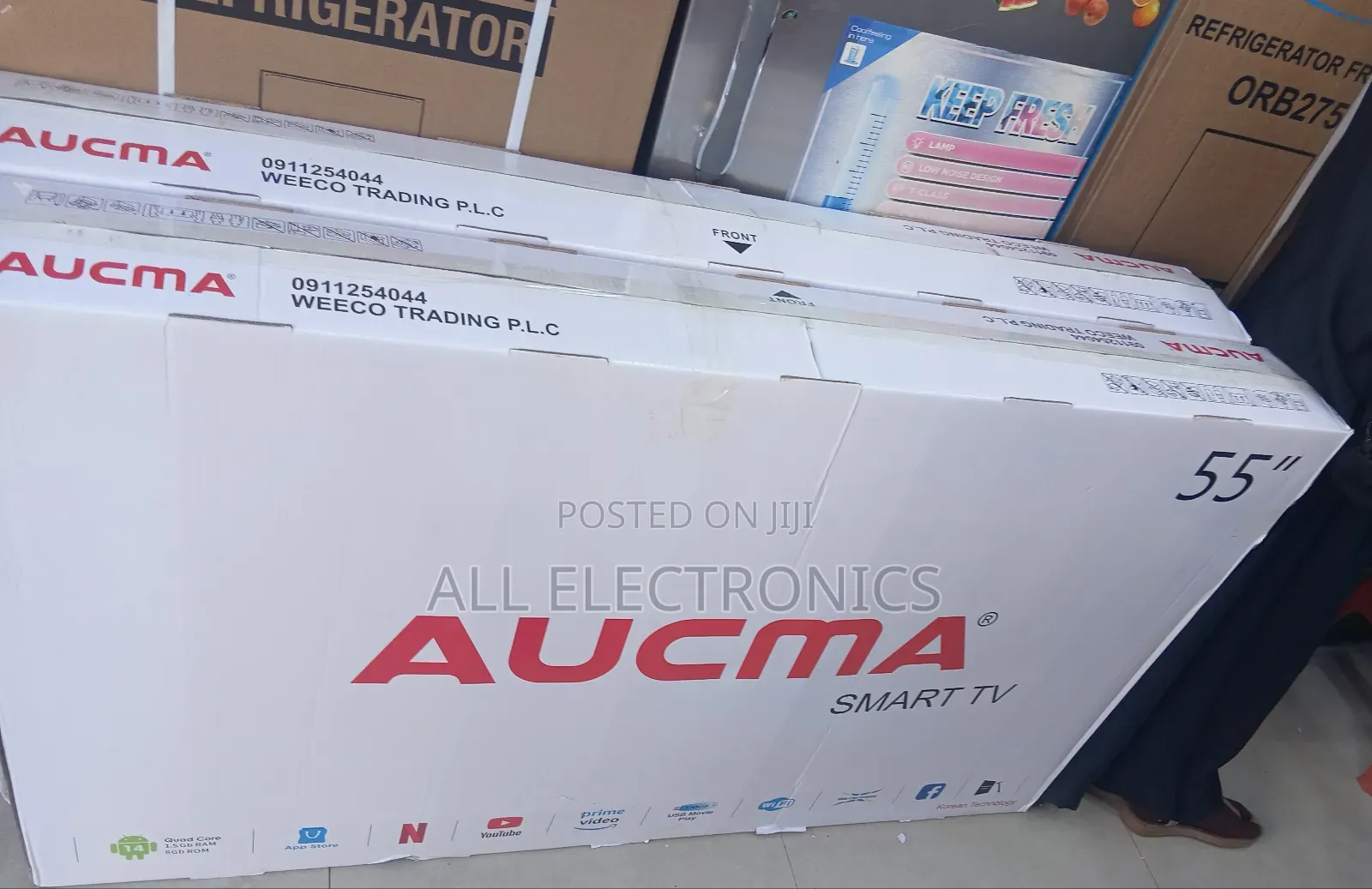 55"Inch Aucma Double Screen Tv