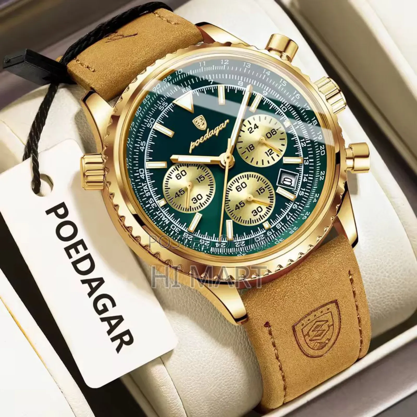 Poedagar Leather Wristwatch