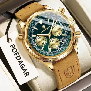 Poedagar Leather Wristwatch