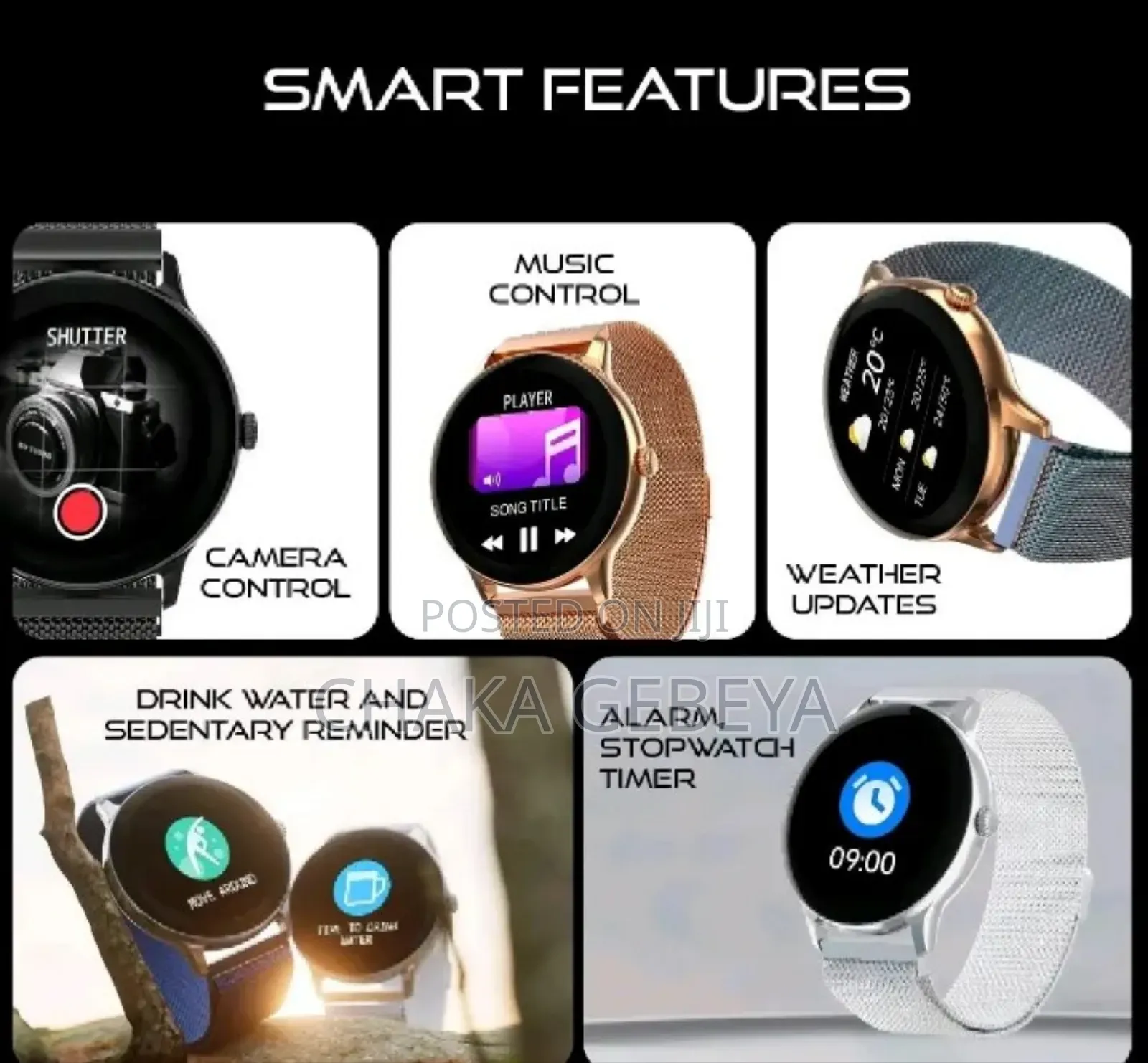 Elegant Women's Smartwatch - Custom Watch Faces, 7-10 Day Battery