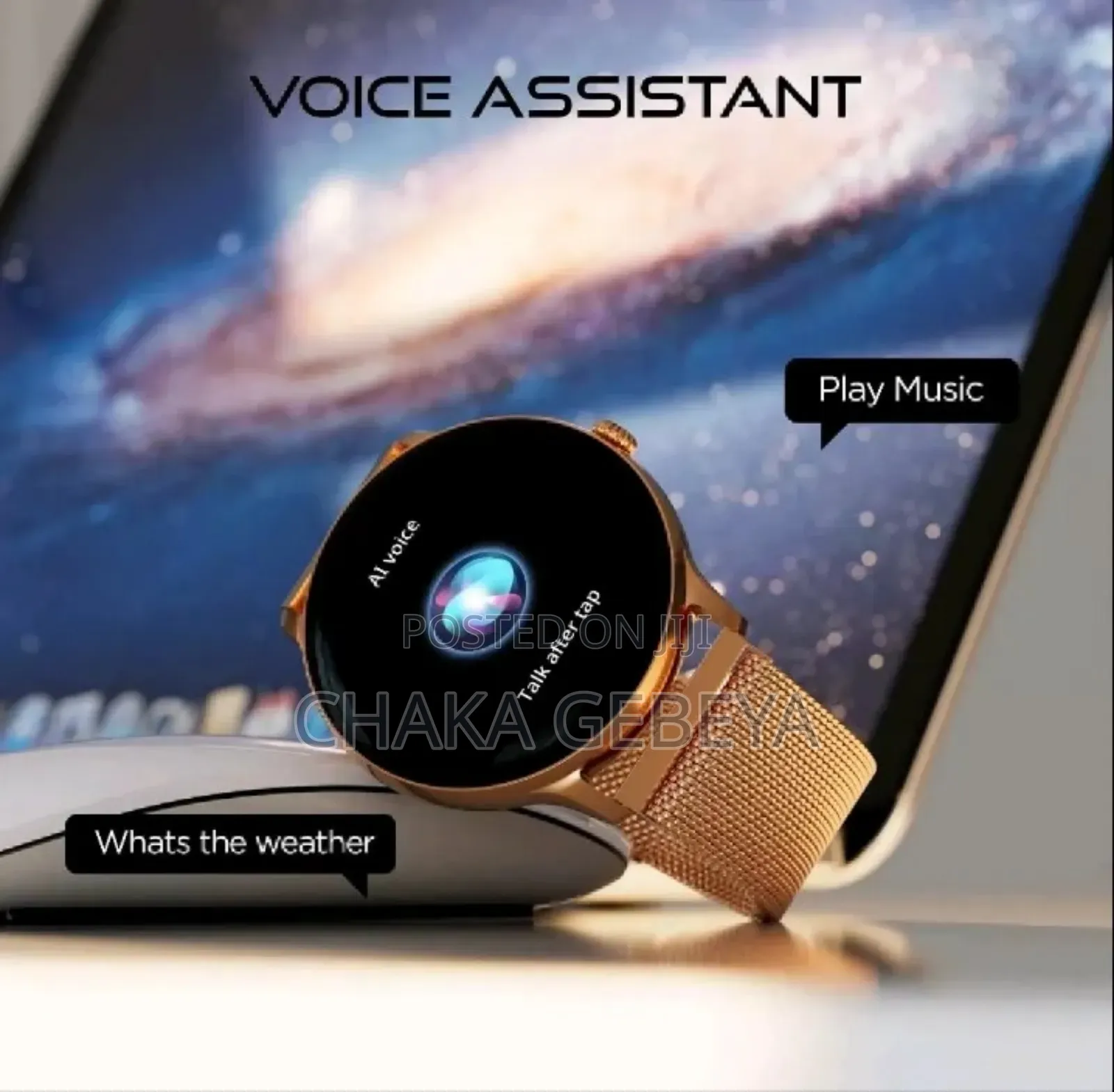 Elegant Women's Smartwatch - Custom Watch Faces, 7-10 Day Battery