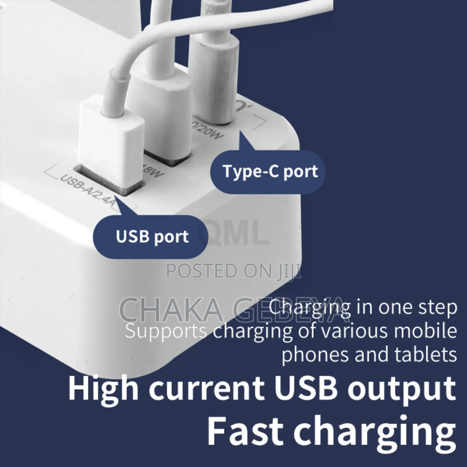Solve Outlet Shortage - Multi Plug Socket With Fast Usb Charging