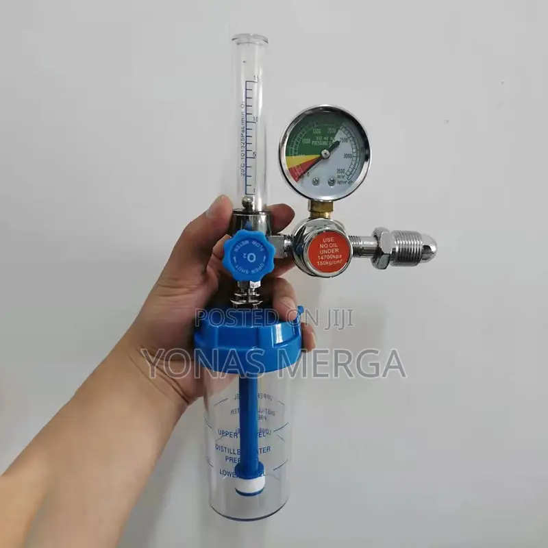 Medical Oxygen Regulator - Oxygen Flowmeter Wi Humidifier With Adapter