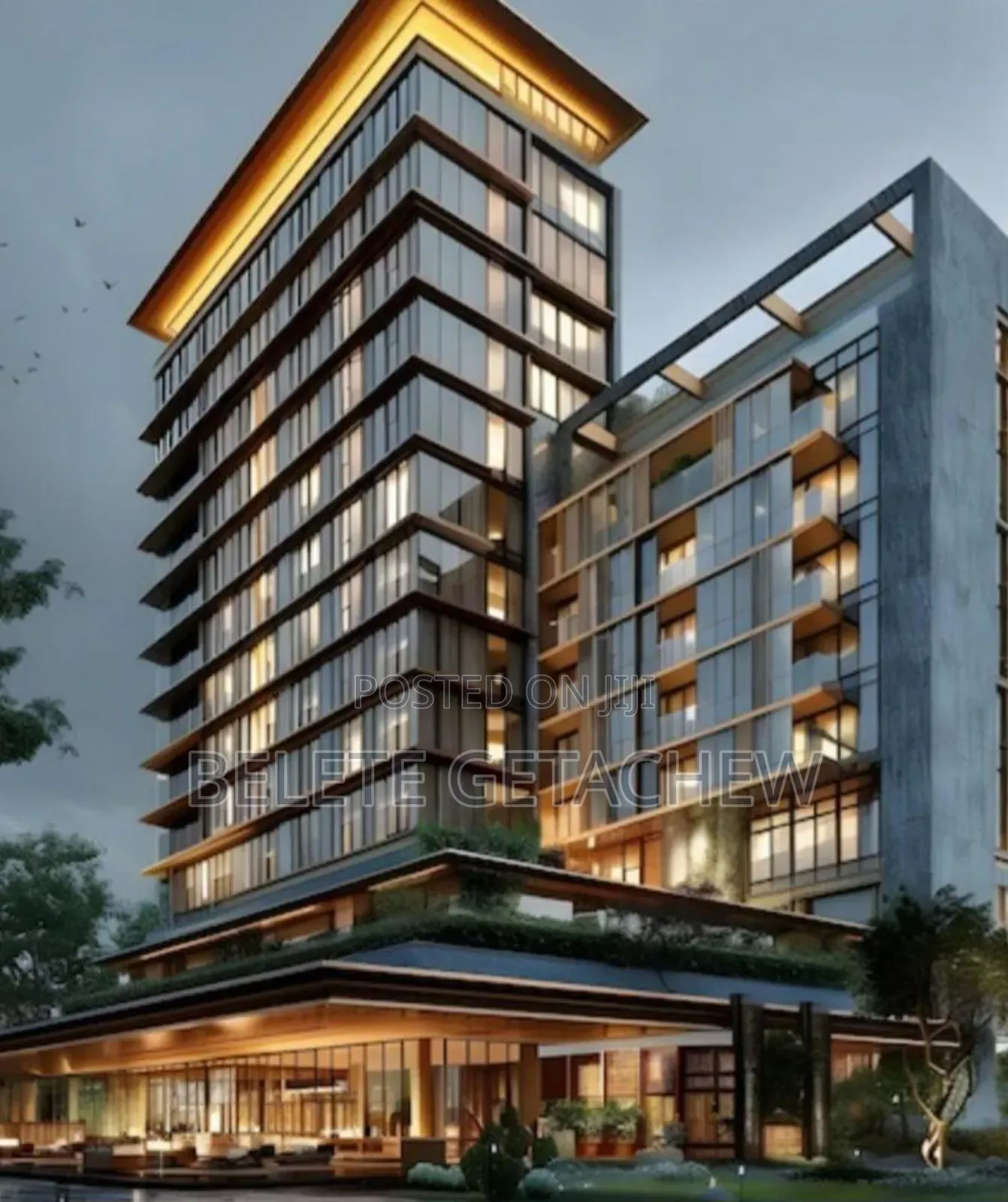 Bole, B+G+9 Hotel Building for Sale 1300sqm