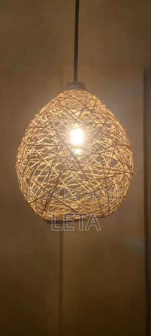 Wooven Twine Ceiling Light