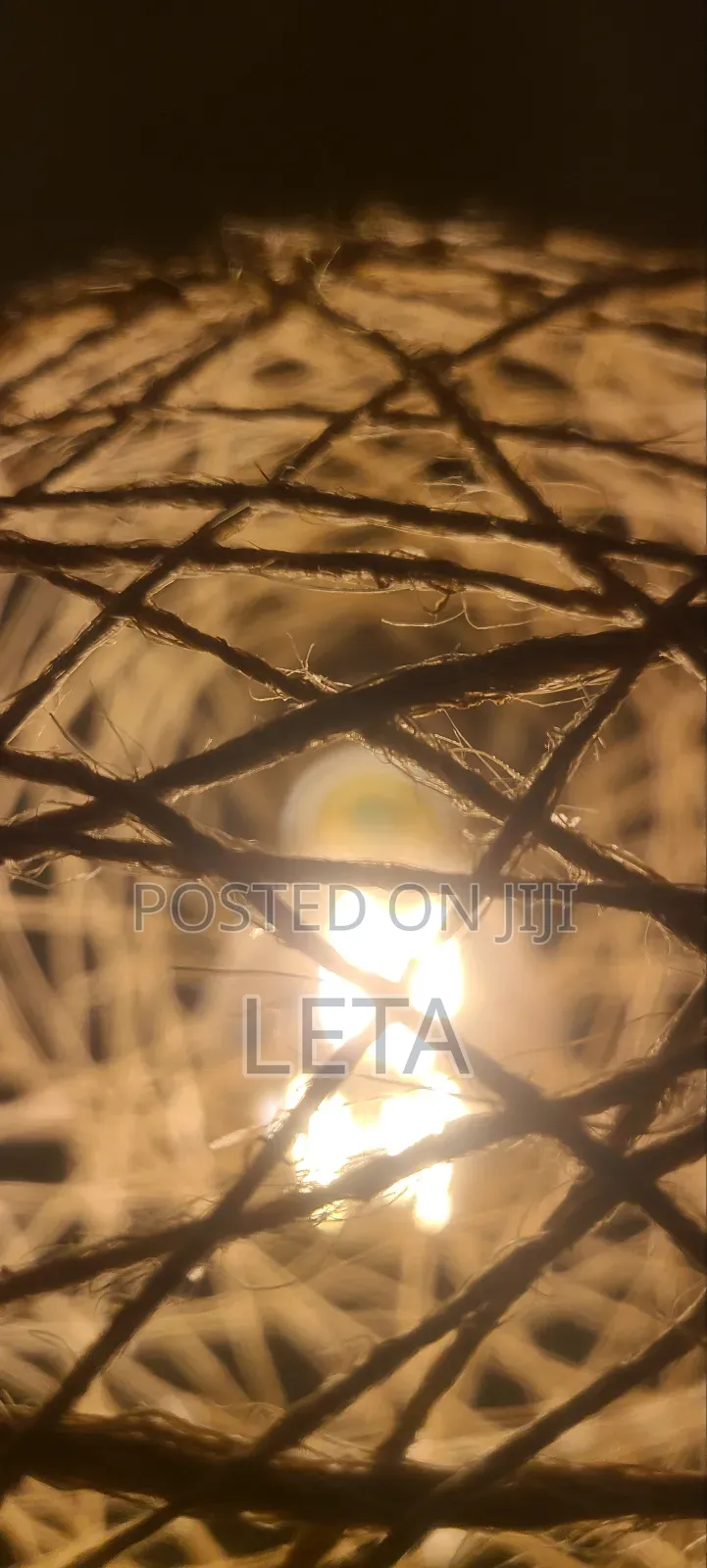 Wooven Twine Ceiling Light