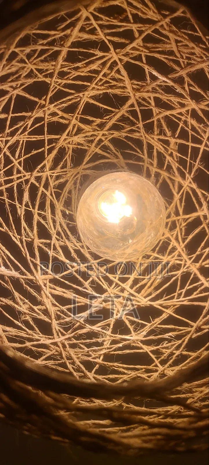 Wooven Twine Ceiling Light