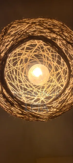 Wooven Twine Ceiling Light